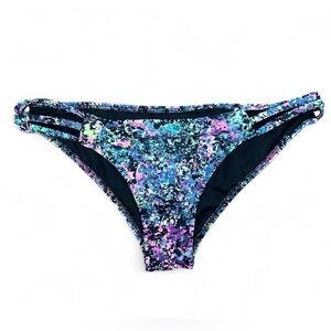 Victoria’s Secret Strappy Cheeky Bikini Bottom | Splatter Paint Print | Small